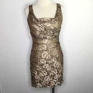 Express Floral Lace Dress Brown Size 6